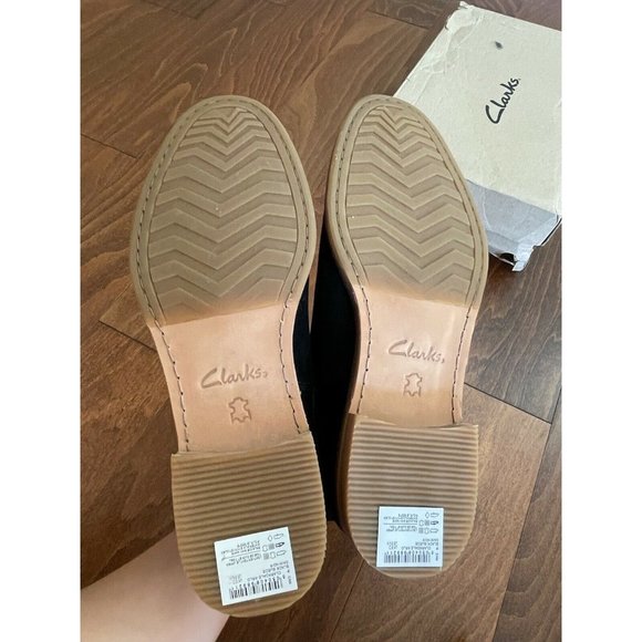 Clarks Clarksdale Arlo Ankle Boots Black Suede Slip on Size 8.5 - Picture 7 of 9